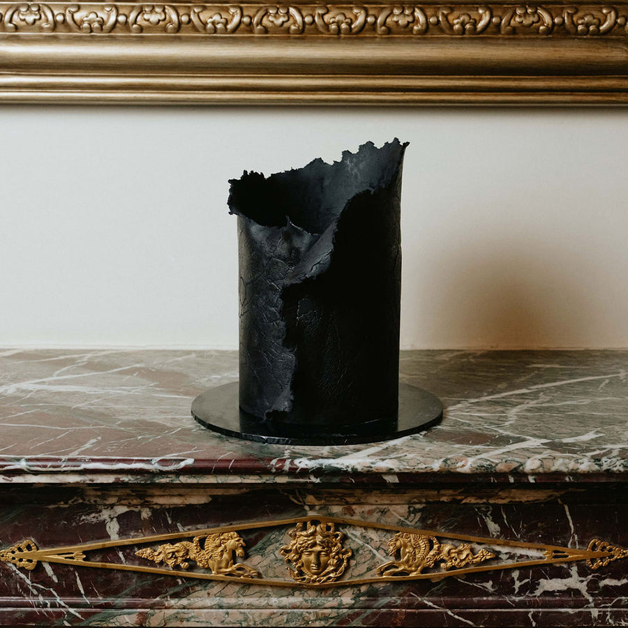 Black Abstract Fondant Cake