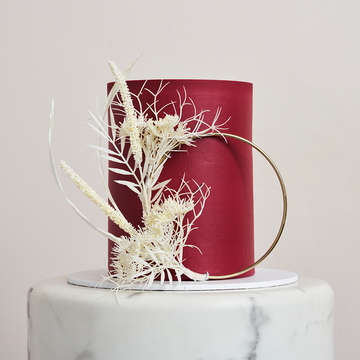 Burgundy and white coral showstopper